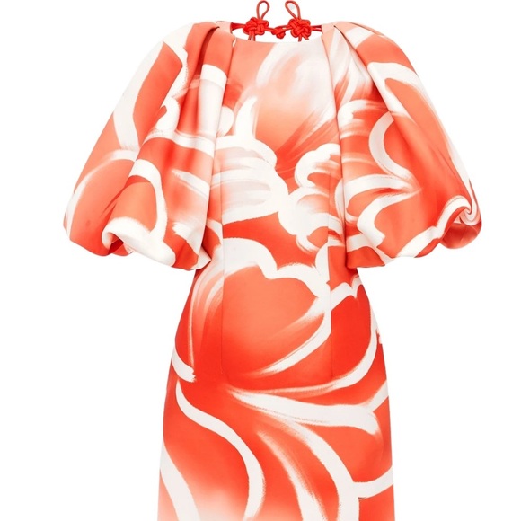Leo Lin Dresses | Leo Lin Vibrant Orange Floral Long Sleeve Dress | Color: Orange/White | Size: 4 | Gulnurz's Closet Leo Lin Dresses | Leo Lin Vibrant Orange Floral Long Sleeve Dress | Color: Orange/White | Size: 4 | Gulnurz's Closet